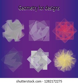 Geometry minimalistic artwork poster with simple shape and figure. Abstract vector pattern design in Scandinavian style for web banner, business presentation, branding package, fabric print, wallpaper