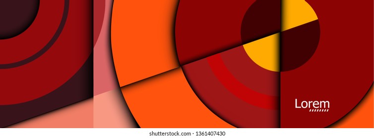 Geometry minimalistic artwork poster with simple shape and figure, colorful banner image of the target