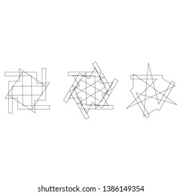 Geometry minimalistic artwork poster with simple shape and figure. Abstract vector pattern design in Scandinavian style for web banner, business presentation, branding package, fabric print, wallpaper