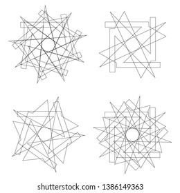 Geometry minimalistic artwork poster with simple shape and figure. Abstract vector pattern design in Scandinavian style for web banner, business presentation, branding package, fabric print, wallpaper