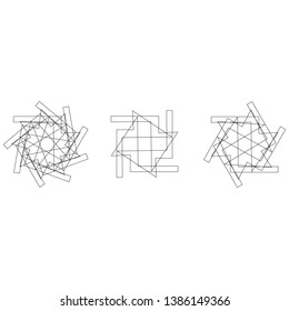 Geometry minimalistic artwork poster with simple shape and figure. Abstract vector pattern design in Scandinavian style for web banner, business presentation, branding package, fabric print, wallpaper