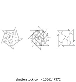 Geometry minimalistic artwork poster with simple shape and figure. Abstract vector pattern design in Scandinavian style for web banner, business presentation, branding package, fabric print, wallpaper