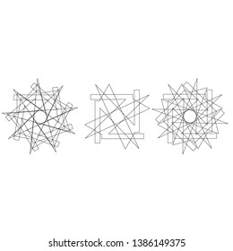 Geometry minimalistic artwork poster with simple shape and figure. Abstract vector pattern design in Scandinavian style for web banner, business presentation, branding package, fabric print, wallpaper