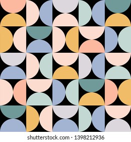 Geometry minimalistic artwork poster with simple shapes and figures. Abstract vector pattern design in Scandinavian style for branding, web banner, business, fashion, prints on fabric