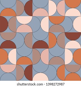 Geometry minimalistic artwork poster with simple shapes and figures. Abstract vector pattern design in Scandinavian style for branding, web banner, business, fashion, prints on fabric