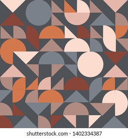 Geometry minimalistic artwork poster with simple shapes and figures. Abstract vector pattern design in Scandinavian style for branding, web banner, business, fashion, prints on fabric