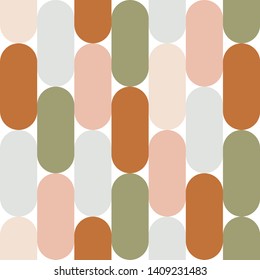 Geometry minimalistic artwork poster with simple shapes and figures. Abstract vector pattern design in Scandinavian style for branding, web banner, business, fashion, prints on fabric
