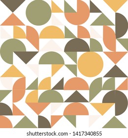 Geometry minimalistic artwork poster with simple shapes and figures. Abstract vector pattern design in Scandinavian style for branding, web banner, business, fashion, prints on fabric