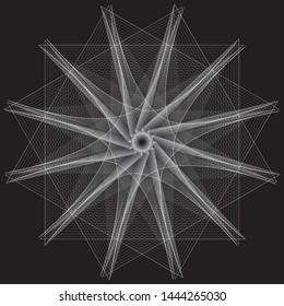 Geometry minimalistic artwork poster with simple shape and figure