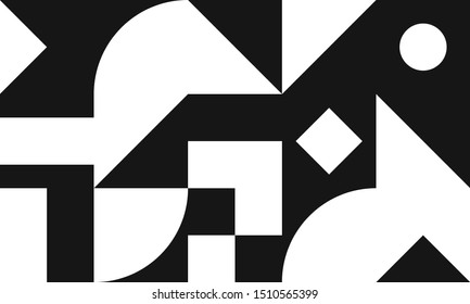 Geometry minimalistic artwork poster with simple shape and figure. Abstract vector pattern design in Scandinavian style for web banner, business presentation, branding package, fabric print, wallpaper
