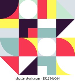 Geometry minimalistic artwork poster with simple shape and figure. Abstract vector pattern design in Scandinavian style.