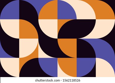 Geometry minimalistic artwork poster with simple shape and figure. Abstract vector pattern design in Scandinavian style for web banner, business presentation, branding package, fabric print, wallpaper