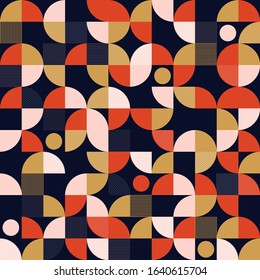Geometry minimalistic artwork poster with simple shape and figure. Abstract vector pattern design in Scandinavian style for web banner, business presentation, branding package, fabric print, wallpaper