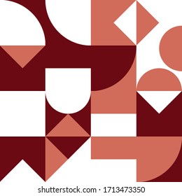 Geometry minimalistic artwork poster with simple shape and figure. Abstract vector pattern design in Scandinavian style for web banner, business presentation, branding package, fabric print, wallpaper