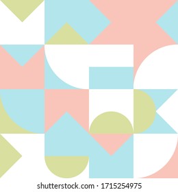 Geometry minimalistisches Kunstwerk Poster mit einfacher Form und Figur. Abstraktes Muster der Vektorillustration im skandinavischen Stil für Webbanner, Geschäftspräsentation, Branding-Paket, Stoffdruck, Bildschirmhintergrund
