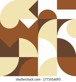Geometry minimalistic artwork poster with simple shape and figure. Abstract vector pattern design in Scandinavian style for web banner, business presentation, branding package, fabric print, wallpaper