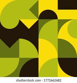 Geometry minimalistic artwork poster with simple shape and figure. Abstract vector pattern design in Scandinavian style for web banner, business presentation, branding package, fabric print, wallpaper