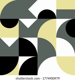 Geometry minimalistisches Kunstwerk Poster mit einfacher Form und Figur. Abstraktes Vektordesign im skandinavischen Stil für Web-Banner, Geschäftspräsentation, Branding-Paket, Stoffdruck, Bildschirmhintergrund