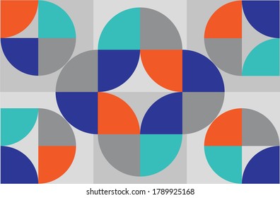 Geometry minimalistic artwork poster with simple shape and figure. Abstract vector pattern design in Scandinavian style for business presentation, web banner, branding package, fabric print, wallpaper
