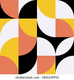 Geometry minimalistic artwork poster with simple shape and figure. Abstract vector pattern design in Scandinavian style for web banner, business presentation, branding package, fabric print, wallpaper