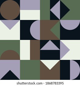 Geometry minimalistic artwork poster with simple shape and figure. Abstract vector pattern design in Scandinavian style for web banner, business presentation, branding package, fabric print, wallpaper