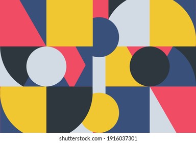 Geometry minimalistic artwork poster with simple shape and figure. Abstract pattern Scandinavian suitable  for web banner, business presentation, branding package, fabric print, wallpaper