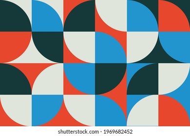 Geometry minimalistic artwork poster with simple shape and figure. Abstract vector pattern design in Scandinavian style for web banner, business presentation, branding package, fabric print, wallpaper
