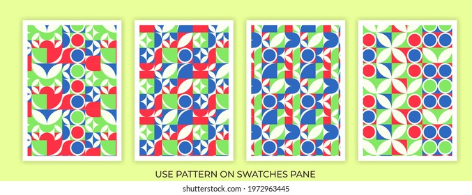 Geometry minimalistic artwork poster with simple shape and figure. Abstract vector pattern design in Scandinavian style for web banner, business presentation, branding package, fabric print, wallpaper