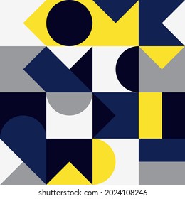 Geometry minimalistisches Kunstwerk Poster mit einfacher Form und Figur. Abstraktes Vektordesign im skandinavischen Stil für Web-Banner, Geschäftspräsentation, Branding-Paket, Stoffdruck, Bildschirmhintergrund