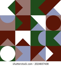 Geometry minimalistic artwork poster with simple shape and figure. Abstract vector pattern design in Scandinavian style for web banner, business presentation, branding package, fabric print, wallpaper