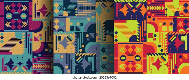 Geometry minimalistic artwork poster with simple shape and figure. Abstract vector pattern design in Scandinavian style for web banner, business presentation, branding package, fabric print, wallpaper