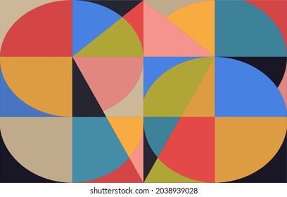 Geometry minimalistisches Kunstwerk Poster mit einfacher Form und Figur. Abstraktes Vektordesign für Webbanner, Geschäftspräsentation, Branding-Paket, Stoffdruck, Bildschirmhintergrund usw.