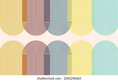 Geometry minimalistic artwork poster with simple shape and figure. Abstract vector pattern design  for web banner, business presentation, branding package, fabric print, wallpaper, etc.