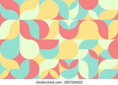 Geometry minimalistic artwork poster with simple shape and figure. Abstract vector pattern design in Scandinavian style for web banner, business presentation, branding package, fabric print, wallpaper