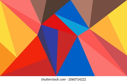 Geometry minimalistic artwork poster with simple shape and figure.Colorful  abstract polygon background image design.