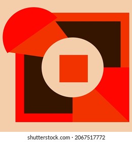 Geometry minimalistic artwork poster with simple shape and figure. Abstract vector pattern design in  for web banner, business presentation, branding package, fabric print, wallpaper