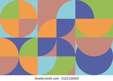 Geometry minimalistic artwork poster with simple shape and figure. Abstract vector pattern design in Scandinavian style for web banner, business presentation, branding package, fabric print, wallpaper