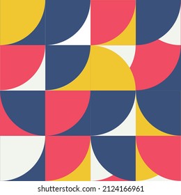 Geometry minimalistic artwork poster with simple shape and figure. Abstract vector pattern design in Scandinavian style for web banner, branding package, fabric print, wallpaper, business presentation