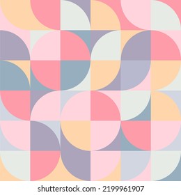 Afiche de arte minimalista geométrico con forma y figura simple. Resumen de diseño de patrones vectoriales en estilo escandinavo para banner web, presentación de negocios, paquete de marca, impresión de tela, papel tapiz