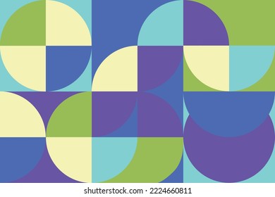Geometry minimalistic artwork poster with simple shape and figure. Abstract vector pattern design in Scandinavian style for web banner, business presentation, branding package, fabric print, wallpaper