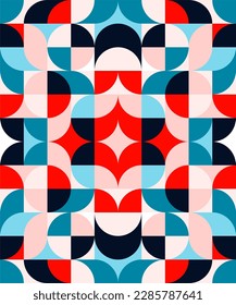 Geometry minimalistic artwork poster with simple shape and figure. Abstract vector pattern design in Scandinavian style for web banner, business presentation, branding package, fabric print, wallpaper