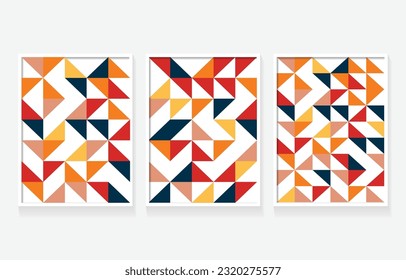 Geometry minimalistic artwork poster with simple shape and figure. Abstract vector pattern design for web banner, business presentation, branding package, fabric print, wallpaper