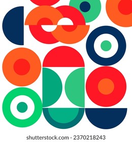 Geometry minimalistic artwork poster with simple shape and figure. Abstract vector pattern design in Scandinavian style for web banner, business presentation, branding package, fabric print,