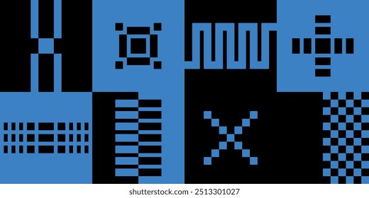Geometry minimalistic artwork poster with simple shape and figure. Abstract vector pattern design in Scandinavian style for web banner, business presentation, branding package, fabric print, wallpaper