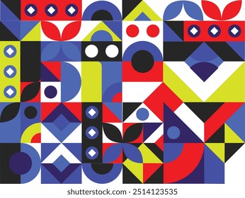 Geometry minimalistic artwork poster with simple shape and figure. Abstract vector pattern design in Scandinavian style for Design for banner, flyers, print, poster, wallpaper, fabric. Abstract vector