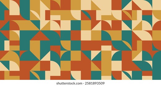 Geometry minimalistic artwork poster with simple shape and figure. Abstract vector pattern design in Scandinavian style for web banner, business presentation, branding package, fabric print, wallpaper