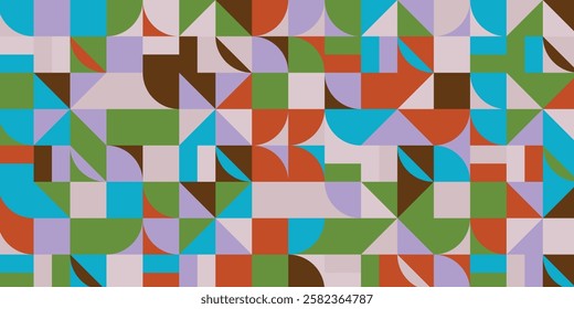 Geometry minimalistic artwork poster with simple shape and figure. Abstract vector pattern design in Scandinavian style for web banner, business presentation, branding package, fabric print, wallpaper