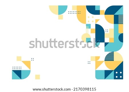 Geometry minimalistic artwork poster with simple shape and figure. Abstract vector pattern design in Scandinavian style for web banner, business presentation, branding package, wallpaper Foto stock © 