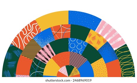 Geometry minimalistic artwork with simple shape and figure. Abstract vector pattern design in Scandinavian style.