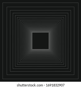 Geometry minimalistic background. Corporate line pattern.  Squares center in black